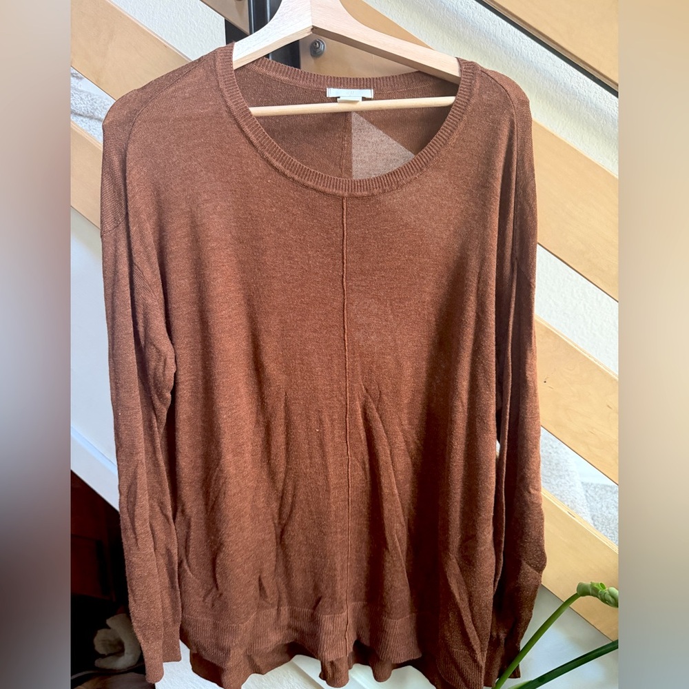 Long sleeve sweater, Rust - Medium